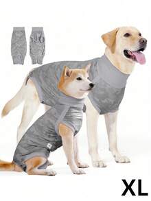 1件装狗狗术后恢复服，狗狗术后恢复服，母犬绝育手术服，狗狗手术专用连体衣，可替代伊丽莎白圈，迷彩款 - 彩色 - 查看 12