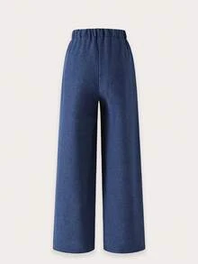 SHEIN Casuvi Kids 男童休闲宽松直筒牛仔裤 1 件 - 灰色 - 查看 2