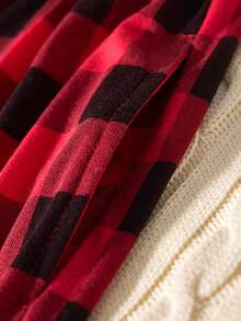 3pcs Men's Plaid Print Pajama Bottoms Set - Multicolor - View 3