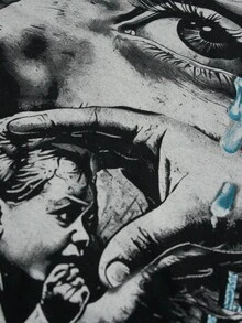 ROMWE MEN Street Life Camiseta casual de manga corta con cuello redondo y estampado de moda, para verano - Negro - Ver 5