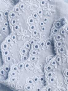 DAZY Women's Elegant Ruffled Embroidered Mid-Length Dress, Summer Wedding Guest Dress - Blue - View 7