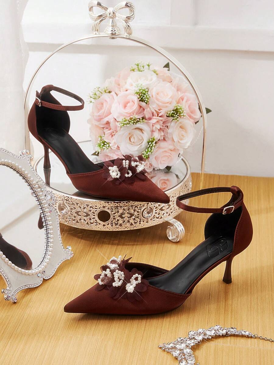 CUCCOO HITCHD Women Pumps Valentine's Day - Coffee Brown - View 1