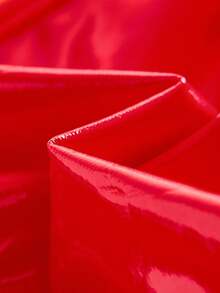 EmpressEnvy Hollow Out Detail Pu Leather Sexy Lingerie Set, Going Out - Red - View 6