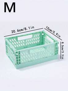 1 chiếc giỏ nhựa mini gấp gọn, dùng để sắp xếp và cất giữ đồ đạc, hộp đựng đồ có thể gập lại, thùng đựng đồ, hộp đựng trang sức, thích hợp cho nhà cửa, nhà bếp, phòng ngủ, phòng tắm, văn phòng. - Nhiều màu - Xem 11