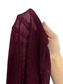 Sweetra Women's Shiny Knit Asymmetric Fitted Sleeveless Top, Slimming, Versatile For Daily Commute, Spring/Summer Asymmetrical Top - Burgundy - View 6