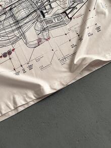 StoneGrade 男士休闲圆领短袖赛车印花 T 恤，百搭图案 T 恤 - 彩色 - 查看 3