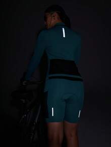 Powerista 女士立领修身长袖骑行服 - 墨綠色 - 查看 6