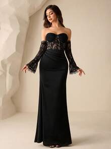 Coutiva Luxury Evening Gown, High-End Formal Dress, Elegant Elegant, Exquisite - Black - View 1