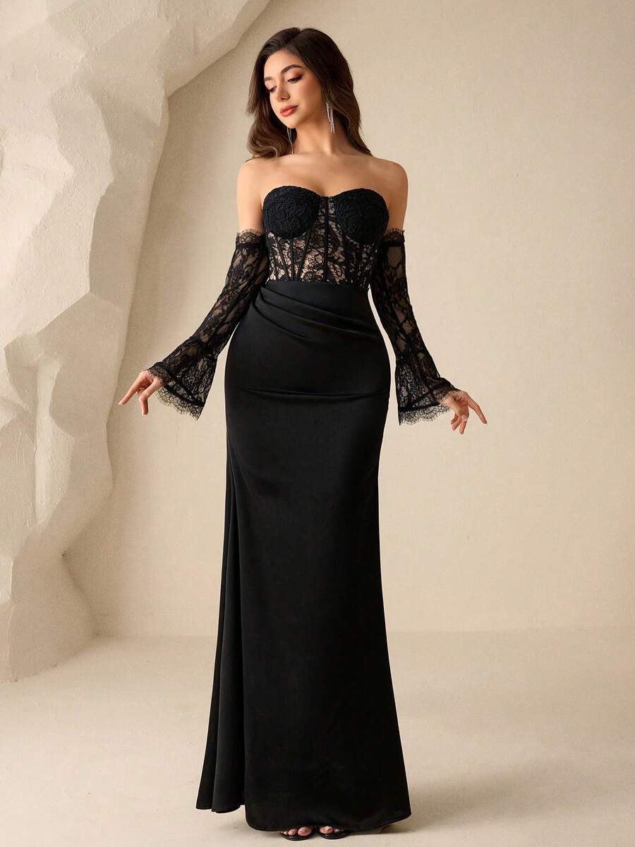 Coutiva Luxury Evening Gown, High-End Formal Dress, Elegant Elegant, Exquisite - Black - View 1