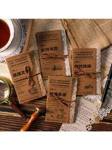 4张阁楼手稿镂空便签纸 | 复古无胶DIY日记剪贴簿用品 - 套裝 - 查看 8