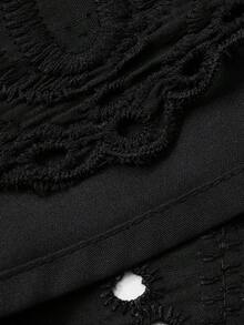 DAZY 女士纯色简约无袖连衣裙，休闲日常夏季吊带裙 - 黑色 - 查看 7