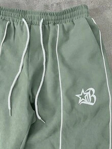 Manfinity Roghcode Men's Zipper Casual Versatile Daily Jacket Set Men 2 Pieces Set Men's Jogger Set Men 2 Pieces Street Set Men's Sweatsuit Set Jogging Suits - Green - View 4