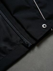 SLATEMANN 男士休闲畅销夹克，INS风，适合所有季节和日常穿着，户外徒步搭配，拍照必备，送给男友/老公的完美礼物，休闲，Y2K风格 - 黑色 - 查看 8