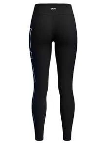 DKNY Women's High Waist 7/8 Balance Compression Exploded Logo Leggings Black - Blue - View 5