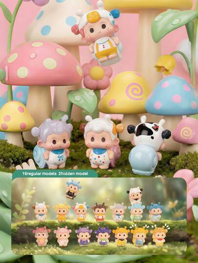POKOJA LAND POKOJA LAND Blind Box (Non-Plush Filling), Qibao Snail Cartoon Collectible Box - 16 Regular Models + 2 Hidden Models (Hidden Probability 0.7%), ABS Figurines, Desk Decorations, And Unique Gifts Specially Prepared For Collectors,Suitable For Home Desktop Decor
