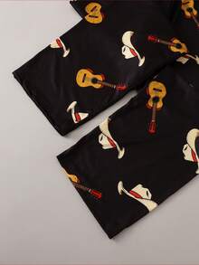 Christmas Funny Allover Print Family Party Santa Claus Snowman Reindeer Cartoon All-Over Print Fashion Men Sleepwear Lounge Pants - Multicolor - View 5