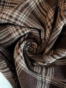 Siren Gaze Women's Casual Plaid Minimalist Daily Wear Pants - Coffee Brown - View 7