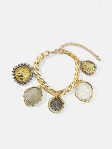 Maija New Multi-Element Pendant Bracelet - Gold - View 3