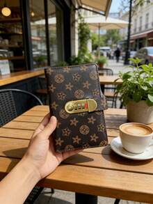 1pc 2026 New Compact Password Lock Personal Accounting Notebook, Portable Anti-Peeping Storage Book, Suitable For Travel Record, Life Journal,Biweekly Savings Plan,10000 Savings Plan,Savings Strategy - Multicolor - View 2