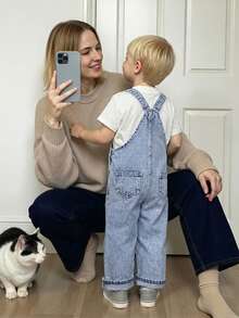 Young Boy New Fashion Casual Boho Basic Colorful Cartoon Dinosaur Print Distressed Denim Bib Overalls Jumpsuit Spring Summer,For Kids Boys Spring/Summer Dailywear Outfits,Boys Streetwear Outfits,Boys Beach Outfit,Vacation Outfits For Boys,Casual Clothes For Boys,Graphic Jumpsuit,Toddler Jumpsuit,4-Year-Old Boys Jumpsuit ,Summer Jumpsuit,Casual Jumpsuit - Light Wash - View 10