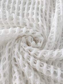 Franclia Women's Casual Hollow Out Loose Knit Top, Suitable For Daily Commute And Vacation, Summer - White - View 5