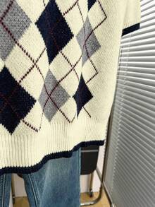 Franclia 新款休闲宽松通勤简约设计女式针织上衣，春秋季 - 杏色 - 查看 5