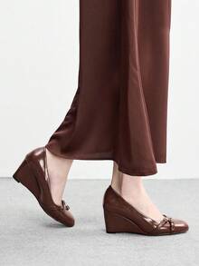 CUCCOO BIZCHIC 女士坡跟鞋和厚底鞋 - 棕色 - 查看 3