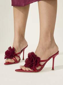 CUCCOO CHICEST Women Gladiator Sandals Valentine's Day Elegant Shoes - Red - View 6