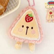 1 pieza Lindo colgante de mochila con diseño de pizza de dibujos animados - Multicolor - Ver 8