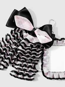 ROMWE Kawaii 1. Vỏ thẻ trượt phong cách Lolita Pháp sang trọng, ngọt ngào, nhẹ nhàng, tinh tế, được làm thủ công tỉ mỉ, màu đen và hồng, làm từ ruy băng chấm bi mật độ cao nhập khẩu, nhiều lớp ren xếp ly, chất liệu acrylic trắng. Thích hợp làm vỏ thẻ, thẻ sinh viên, thẻ ID, móc khóa tự làm, mặt dây chuyền túi xách. Phù hợp cho nhân viên văn phòng, sinh viên, các cô gái dự tiệc và phụ nữ sử dụng hàng ngày, quà tặng ngày lễ. - Màu hồng đen - 96 - Xem 9