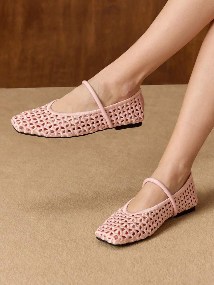 HOLLOW OUT MARY JANE SHOES BALLET FLATS SPRING SHOES