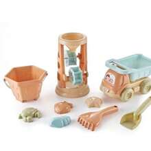 9/10 piezas Juego de juguetes de playa, juguetes de agua y arena, carrito de playa, herramientas de cubo para cavar y jugar en la arena, herramientas de excavación de playa y nieve para niños, juegos de juguetes de playa, juegos interactivos padres-hijos - Multicolor - Ver 4
