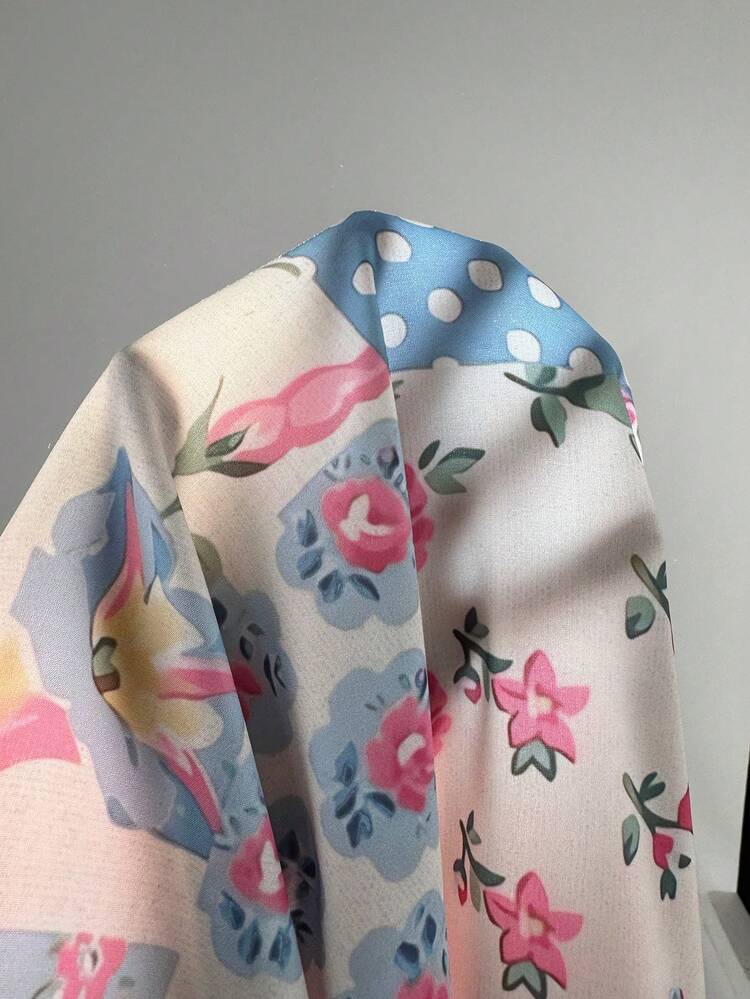 Plus Size Floral Patchwork Print Casual Vacation Dress\Summer  Summer Dress  Summer Outfits Summer Clothes Spring Dress Spring Outfit Women Spring Clothing Country Style For Women Country Dress For Women Beach Dresses  Beach Outfits For Women  Beach Vacation Outfits For Women Seaside Retro Mannequin Window Display