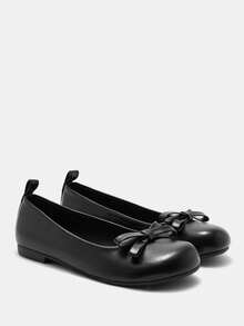 CUCCOO CURVES 2026 New Black Pattern Flat Bottom Fat Shoes Low Vamp Commuting French Elegant Professional Flat Bottom Shoes Women Wear Round Toe Not Tired Feet Valentine's Day - Black - View 10