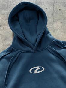 AXEPEAK Plus Size Men's Casual Versatile Hoodie Sweatshirt, Autumn/Winter - Blue - View 6