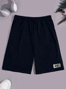 RueChic Men 3pcs Pack Drawstring Label Detailed Regular Shorts - Multicolor - View 5