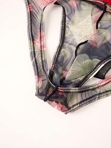 Men's Fashionable Letter Print Thong - Multicolor - View 3