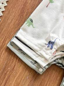 SHEIN Vintaside Kids 3pcs/Set Baju Terusan Bayi Rajut Lembut Warna Polos Tanpa Lengan - MultiWarna - View 3