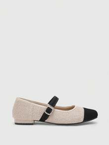 CUCCOO BIZCHIC Spring And Autumn New Versatile French Mary Jane Shoes Low Vamp Round Toe Belt Women's Shoes - Beige - View 8