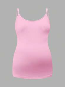 Modmama Camiseta de tirantes de maternidad de unicolor, minimalista y de alta elasticidad para uso diario - Multicolor - Ver 3