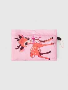 ROMWE Kawaii Women's Fashion Cartoon Pattern Waterproof Large Capacity Tote Bag - Soft powder - View 3