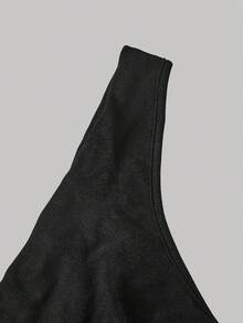 SHEIN MOD 女士两件套垂褶领口褶皱吊带露脐上衣，黑色和酒红色吊带露脐短款上衣，复古、浪漫、经典风格，舒适、优雅，适合夏季假期、春夏女士、情人节、庆典、海滩度假、休闲度假、毕业典礼等场合。 - 彩色 - 查看 9