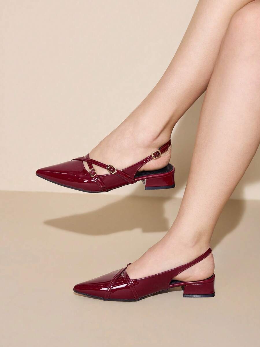 CUCCOO CURVES Women Wide Fit Pumps - Rose Red - View 1