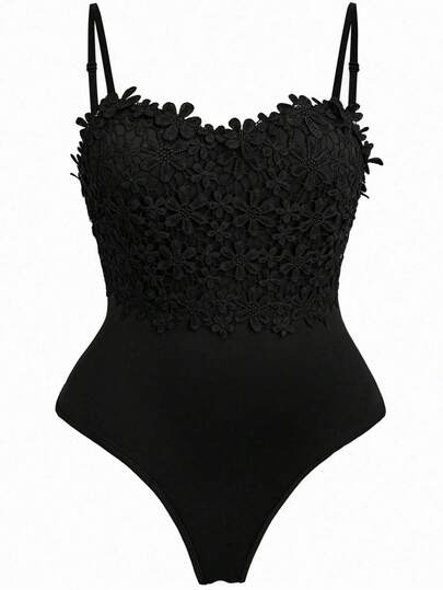 SHEIN CURVE+ Body de unicolor minimalista y casual para tallas grandes