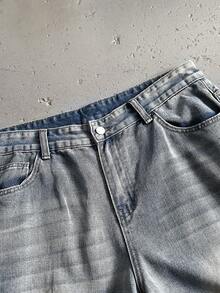 StoneGrade Pantalones vaqueros de corte ancho y ajuste holgado de azul oscuro vintage lavado para hombre, StreetEZ - Azul lavado oscuro - Ver 6