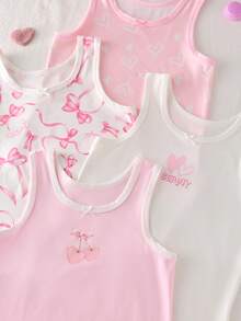 SHEIN 4件装女童可爱草莓樱桃水果印花多功能吊带背心 - 彩色 - 查看 3