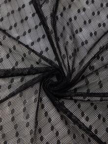 Men's Contrast Trim Mesh Sheer Round Neck Short Sleeve Base Layer Top - Black - View 7