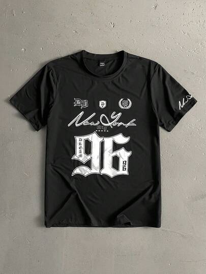 StoneGrade 男士休闲简约印花圆领短袖T恤