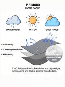 1PC Egg Patio Hanging Egg Chair Cover Outdoor Swing Egg Chair Cover Waterproof Anti-Dust With Zipper 210D Oxford Fabric Veranda Garden Lawn Chair Protector Furniture Accessory 115x190cm/230x200cm - Grey - View 4
