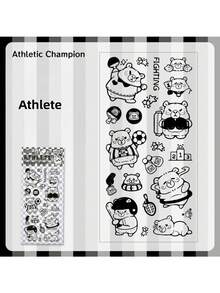 6张快乐小手工艺者3D环氧树脂贴纸 | 跨境儿童DIY手账剪贴簿用品 - 套裝 - 查看 3